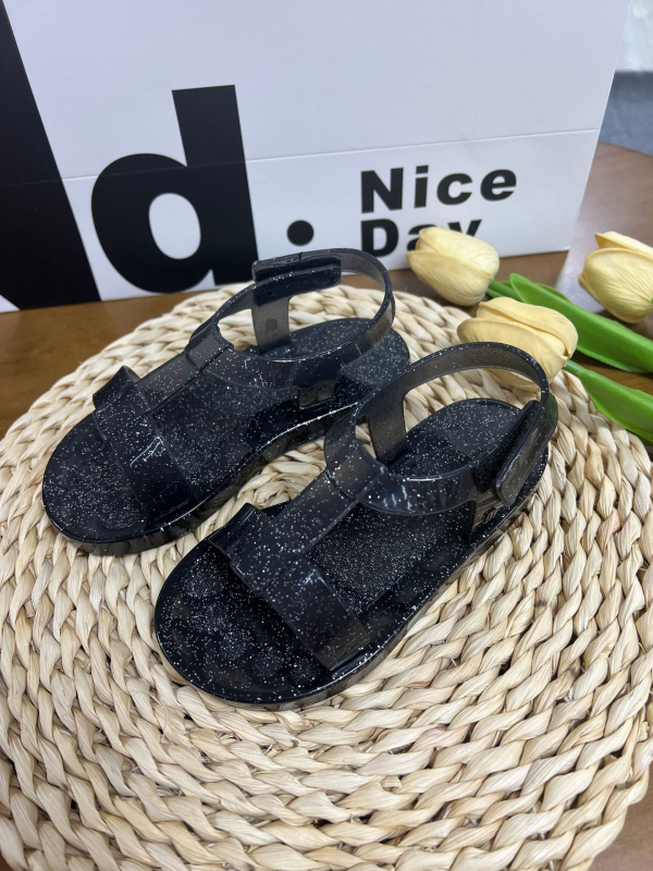 Unisex dječje jelly sandale u Melissa stilu, ravna podloga, Velcro remen, mekana podloga, ljetne plažne cipele