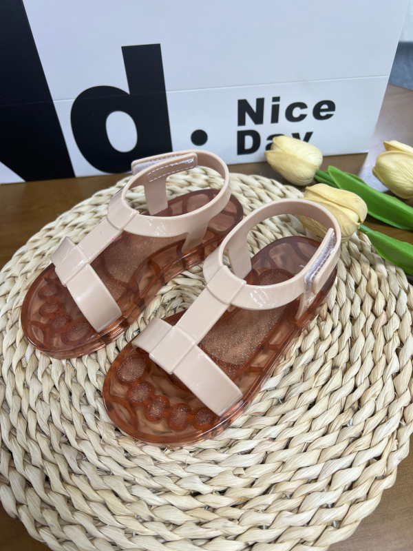 Unisex dječje jelly sandale u Melissa stilu, ravna podloga, Velcro remen, mekana podloga, ljetne plažne cipele