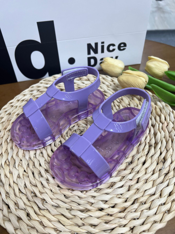 Unisex dječje jelly sandale u Melissa stilu, ravna podloga, Velcro remen, mekana podloga, ljetne plažne cipele
