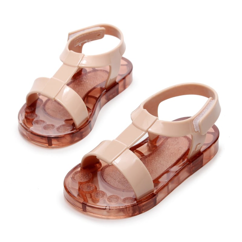 Unisex dječje jelly sandale u Melissa stilu, ravna podloga, Velcro remen, mekana podloga, ljetne plažne cipele