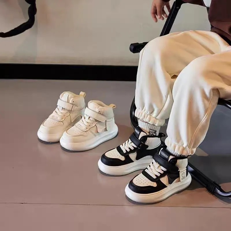 Dječje visoke tenisice s flis unutrašnjosti, Velcro zatvaranje, unisex, za jesen, zimu i proljeće