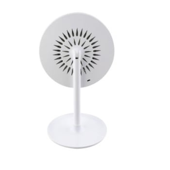 LED sminktükör ventilátorral és világítással, egyoldalas tükör, asztali nagyító tükör, kis kör alakú sminktükör