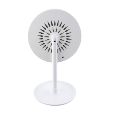 LED sminktükör ventilátorral és világítással, egyoldalas tükör, asztali nagyító tükör, kis kör alakú sminktükör