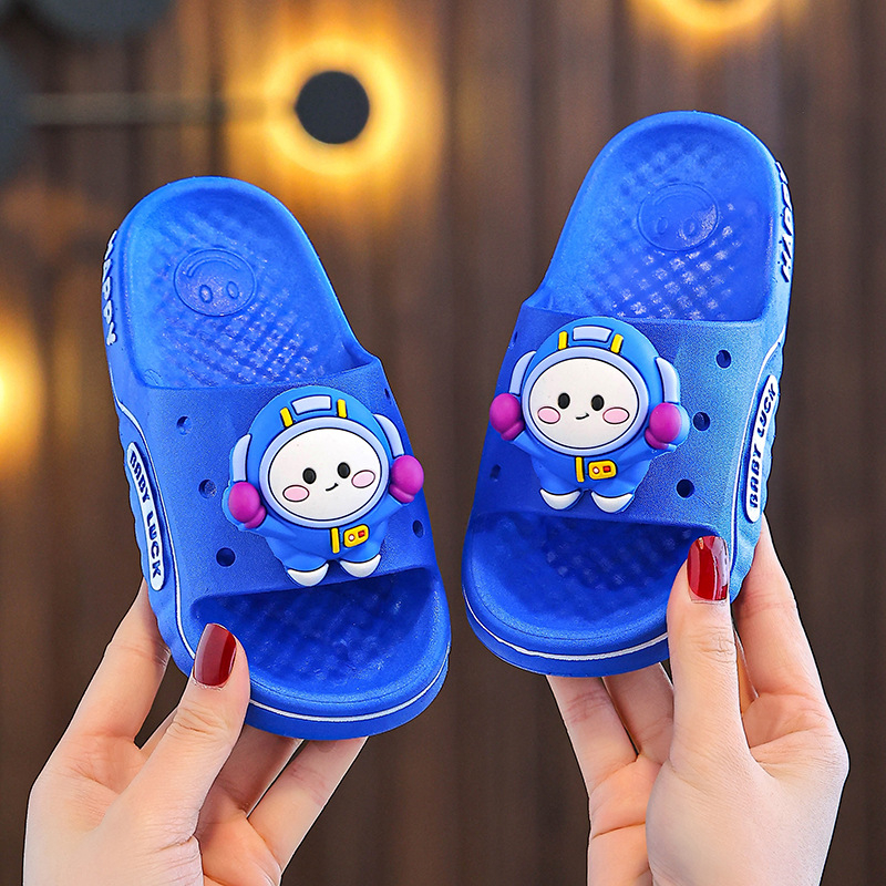 Ljetne dječje sandale Cartoon Eggman za dječake i djevojčice, unutarnje papuče s protukliznom PVC podlogom