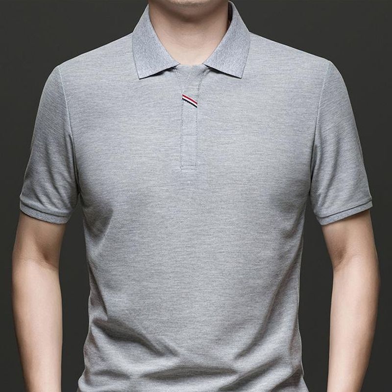 Muška ljetna polo majica kratkih rukava, jednostavan casual stil, pamukova smjesa