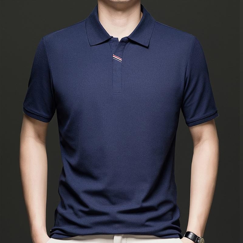 Muška ljetna polo majica kratkih rukava, jednostavan casual stil, pamukova smjesa