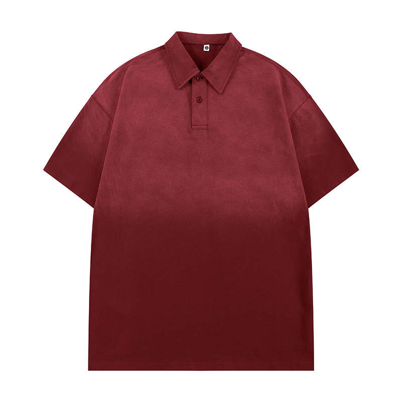 P2810 | Plusz méretű férfi nyári polo, gradient hatás, laza szabás, 100% pamut.