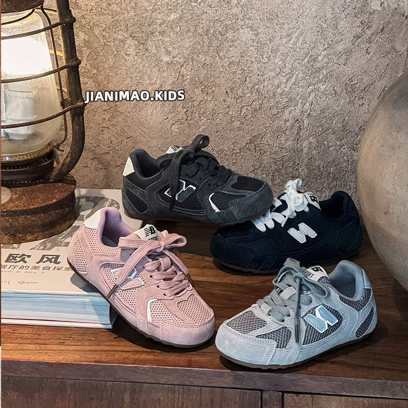 Dječje tenisice u korejskom stilu, retro Forrest Gump, proljeće-jesen 2026, unisex, lagane tenisice s Velcro zatvaračem