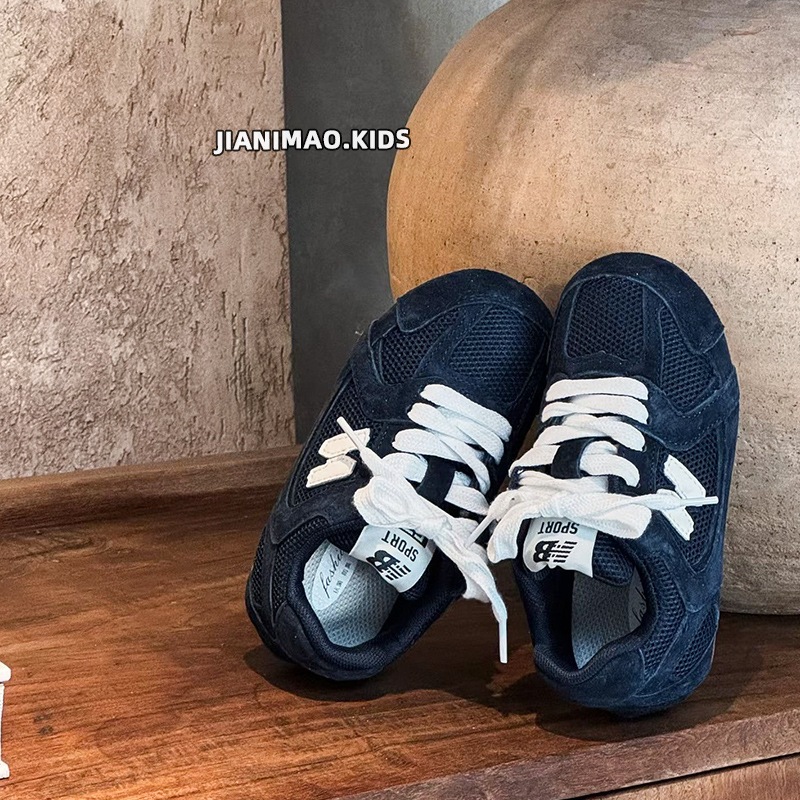 Dječje tenisice u korejskom stilu, retro Forrest Gump, proljeće-jesen 2026, unisex, lagane tenisice s Velcro zatvaračem