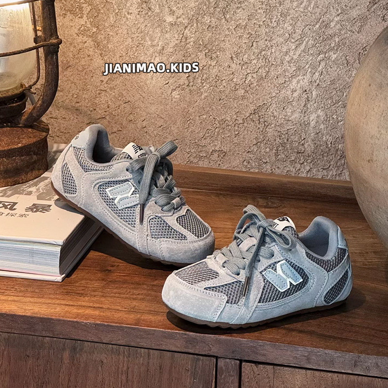 Dječje tenisice u korejskom stilu, retro Forrest Gump, proljeće-jesen 2026, unisex, lagane tenisice s Velcro zatvaračem