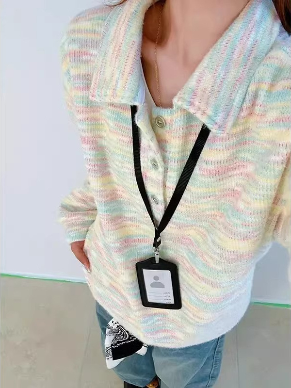 Amerikai stílusú színes polo galléros pulóver férfiaknak, vastag fleece belsővel