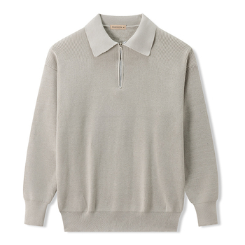 24Polo muški džemper s polu-zipom za jesen i zimu, japanski stil, moderan i jednostavan, casual, klasičan komad