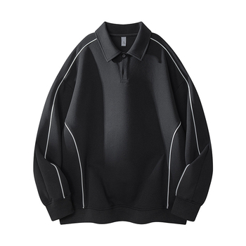 Muški hoodie od corduroya s kapuljačom, opuštenog kroja, pulover s blok boja