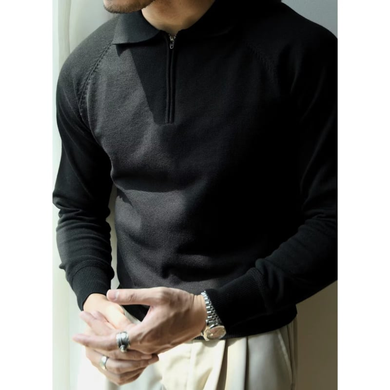 Muška pletena polo majica s ovratnikom, oprana, japanskog retro stila, luksuzna modna marka, casual jakna