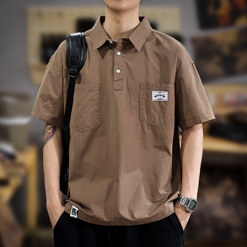 Muška polo majica od pamuka za ljeto, lagana i tanka, casual, gradski stil