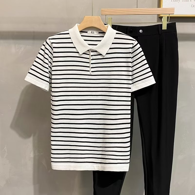 Polo majica 2023, elegantna i svestrana, japanski stil inspiriran, standardna silueta, kratki rukav, novo muško ljeto, inspirirano Harajuku.