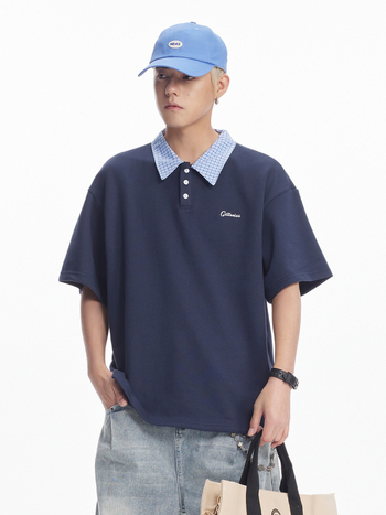 Cattee muška polo majica, ljeto 2025, udoban slobodan kroj, jednostavan dizajn, preppy stil, kratki rukav
