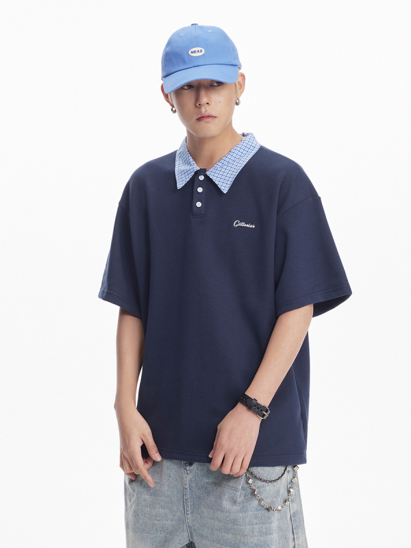 Cattee muška polo majica, ljeto 2025, udoban slobodan kroj, jednostavan dizajn, preppy stil, kratki rukav