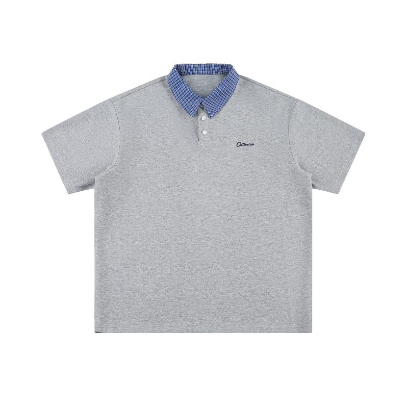 Cattee muška polo majica, ljeto 2025, udoban slobodan kroj, jednostavan dizajn, preppy stil, kratki rukav