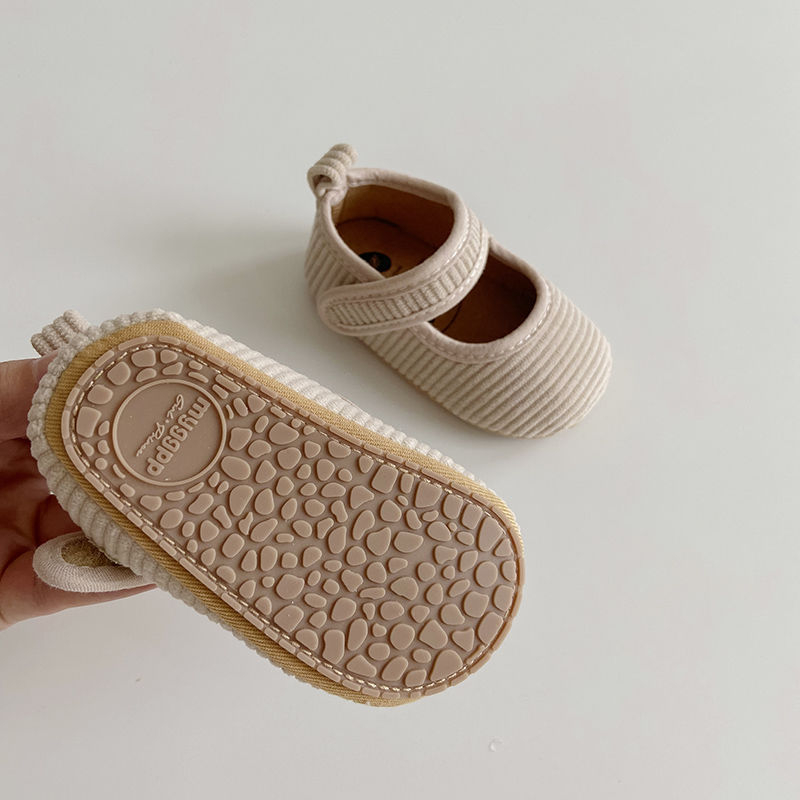 Dječje cipele u korejskom stilu s corduroy gornjim dijelom i mekom potplatom, za bebe 12–36 mjeseci