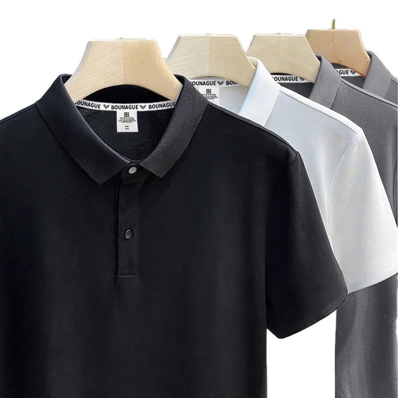 Muški polo s kratkim rukavima, japanskog stila, opuštenog kroja, jednofarbno, velika veličina, dnevni top u američkom stilu