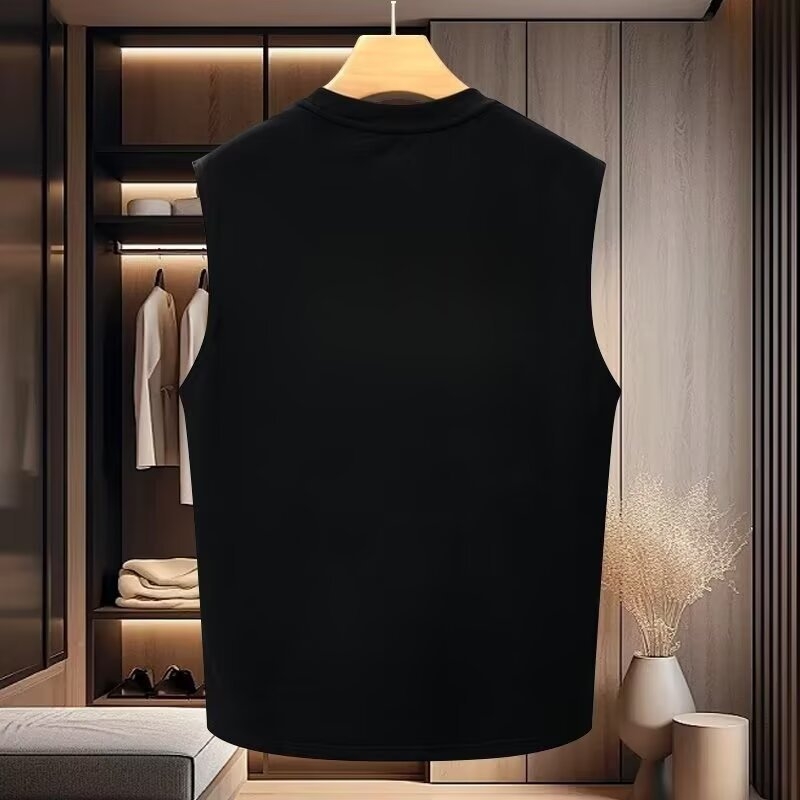 Muški bezrukavni top od 100% pamuka, prozračan, ležernog kroja, ljetni sportski casual