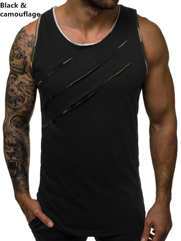 Novo europsko-američko ljetno muško casual fitness tank top, odvodi znoj, racerback 1059