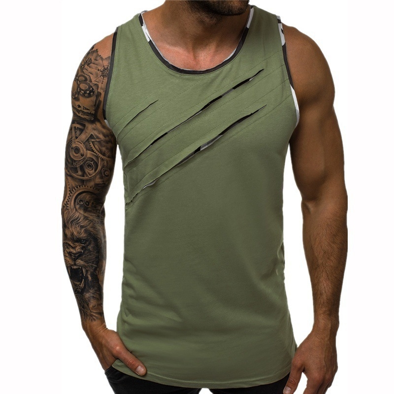 Novo europsko-američko ljetno muško casual fitness tank top, odvodi znoj, racerback 1059