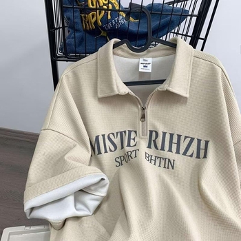 Polo majica od waffle tkanine, kratkih rukava, američki retro stil
