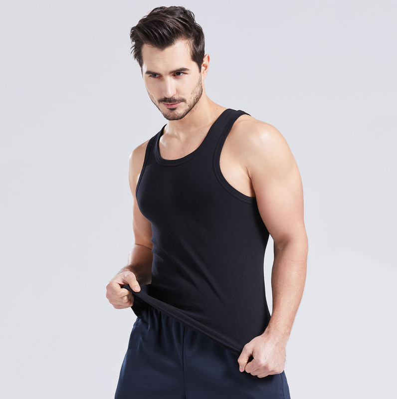 Muški bezrukavni top od 100% pamuka, upija znoj, sportski stil