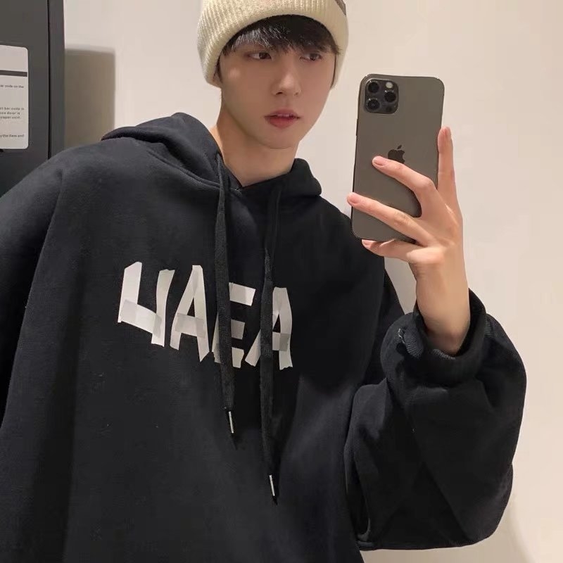 Muški hoodie s kapuljom, širokog kroja, korejskog stila pulover, jesen 2021, hongkonški stil s natpisom slovima