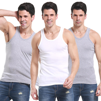 Férfi pamut stretch mellény, Slim fit, ujj nélküli