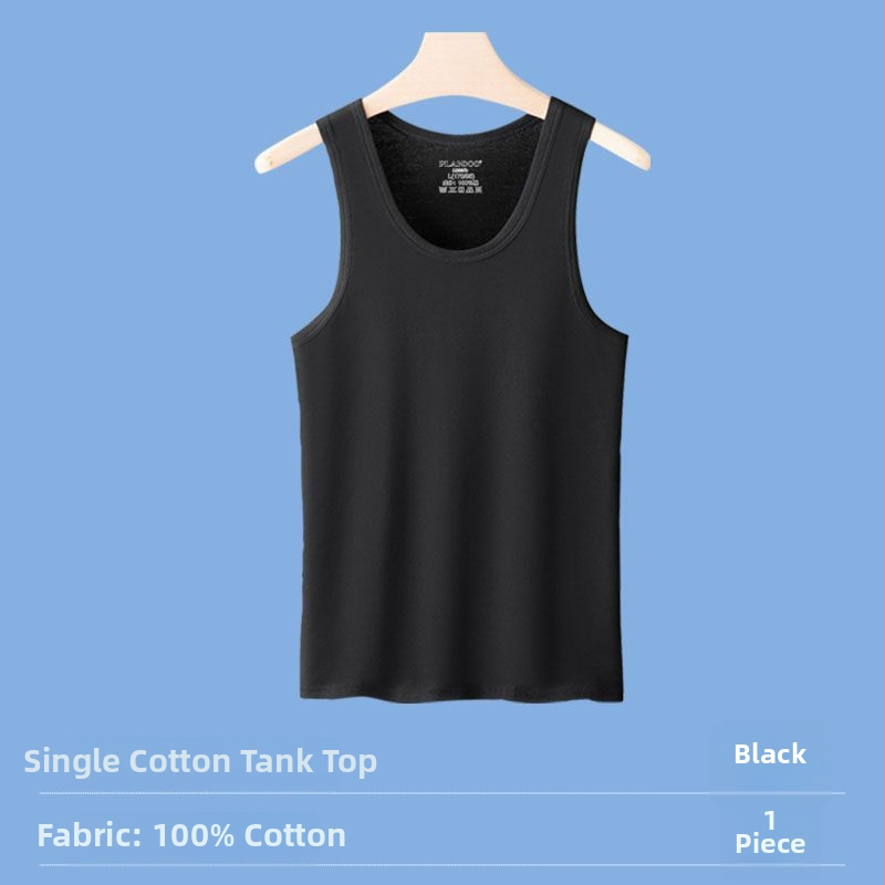 Muški tank top od 100% pamuka, tanak, bez rukava, prozračan, osnovni sloj za sport