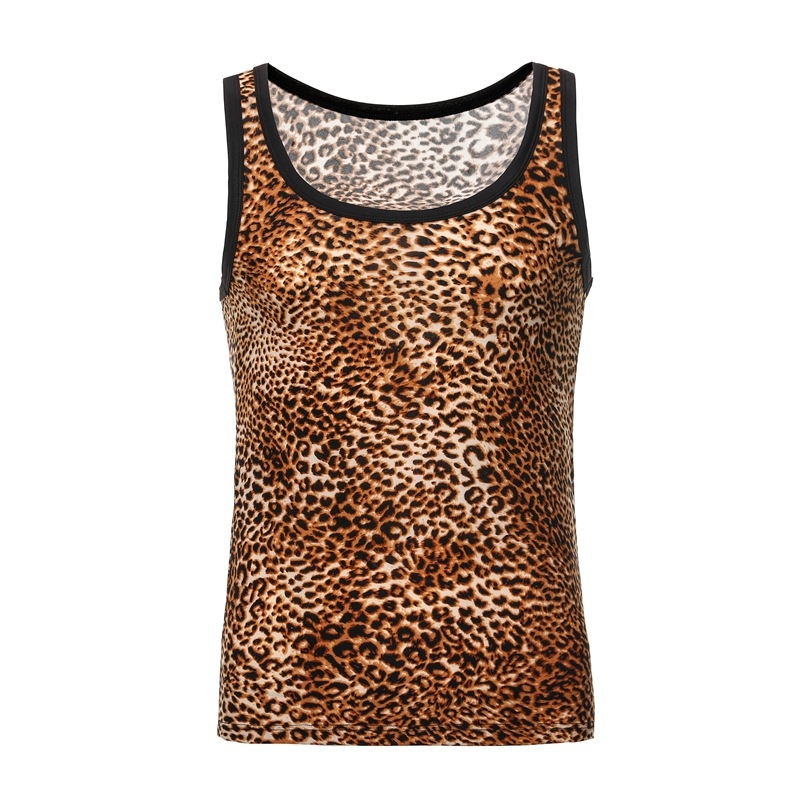 Muška bez rukava majica s leopardim uzorkom