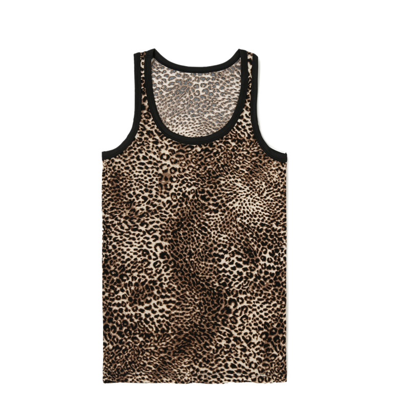 Muška bez rukava majica s leopardim uzorkom