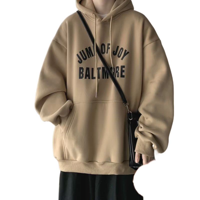 Muški hoodie američkog stila, teški, jesen-zima, vintage širokog kroja, s fleecem iznutra, kapuljača