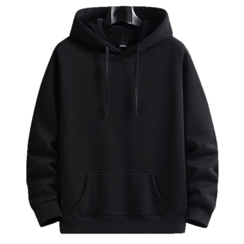 Muški hoodie s kapuljom, flis podstava, debeli, oversized kroj, casual, jednobojna boja, korejski stil