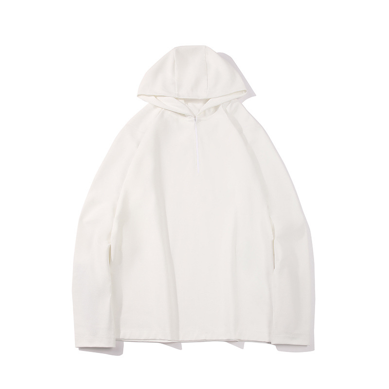 Muški hoodies s kapuljom i polu-zipom, brzo sušeći, lagan, za jesen/zimu, slobodan kroj