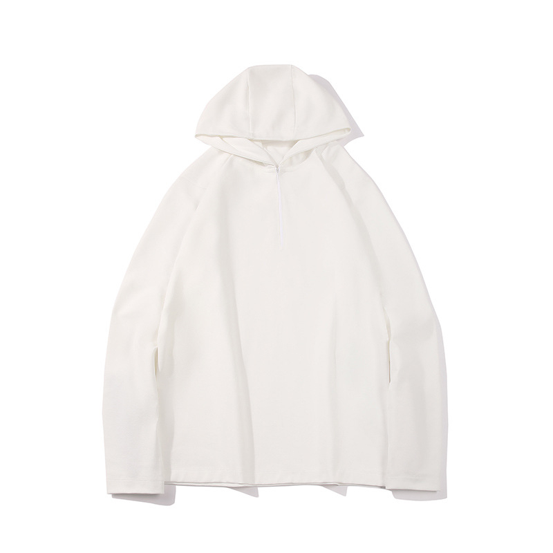 Muški hoodies s kapuljom i polu-zipom, brzo sušeći, lagan, za jesen/zimu, slobodan kroj