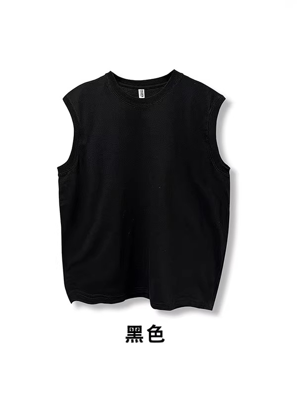 Muški top bez rukava od pamuka, ljetni ležerni kroj, bijela, japanski stil