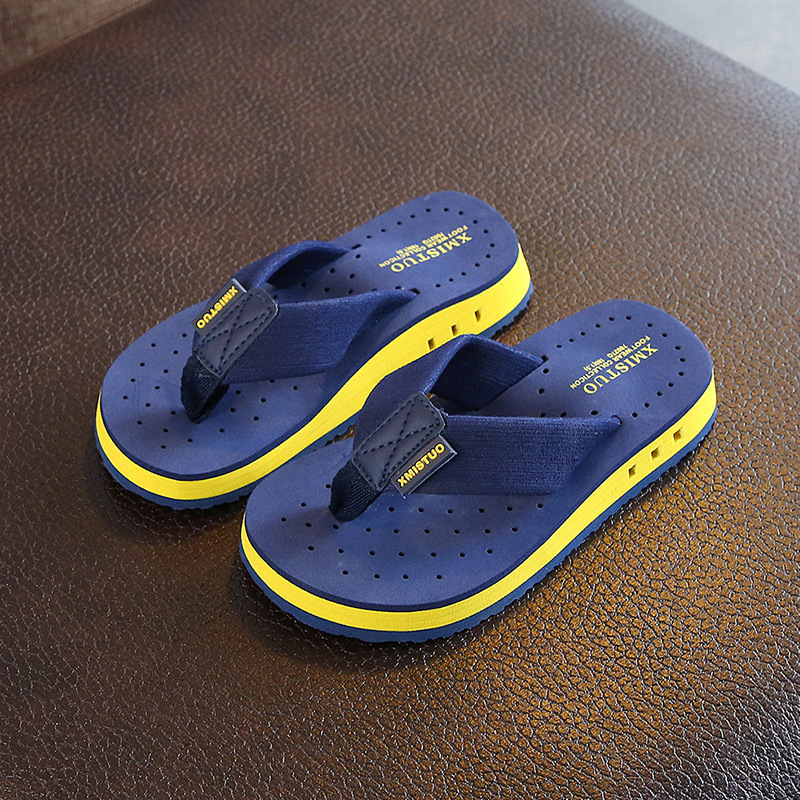 Gyerekeknek készült nyári papucs fiúk számára, csúszásmentes, puha talpú flip-flop, strandpapucs