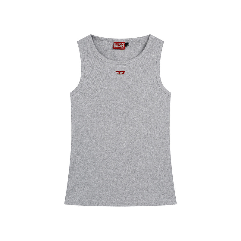 Muški pleteni bez rukava prsluk s ušivenim slovom D i američkim sloganom, 100% pamuk, uski kroj, sportski stil