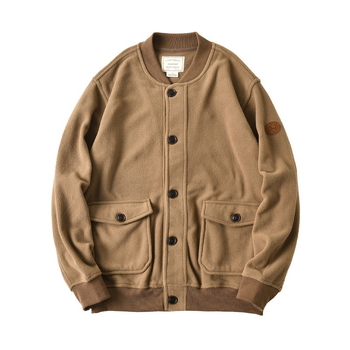 Japán retro kétoldalas fleece kabát baseball gallérral, férfiaknak, őszi-téli, amerikai stílusú repülődzseki