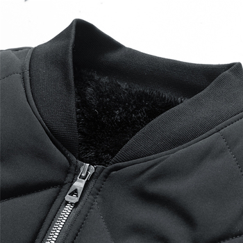 Férfi téli kabát fleece bélelt, pilóta stílusú bomber dizájn, laza szabású, nagy méretek, meleg