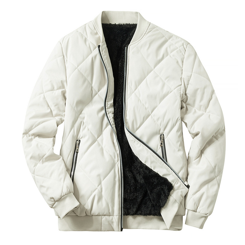 Férfi téli kabát fleece bélelt, pilóta stílusú bomber dizájn, laza szabású, nagy méretek, meleg
