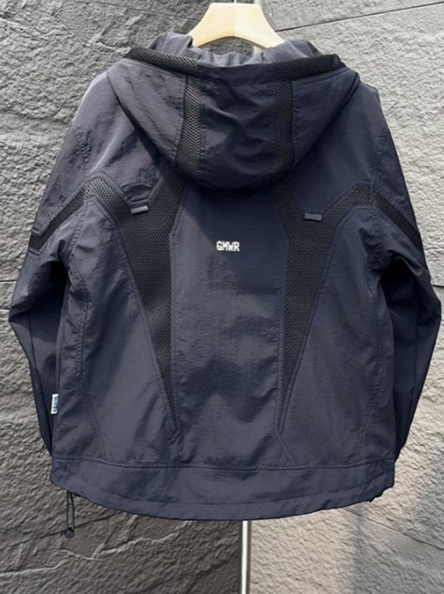 Férfi kapucnis steppelt kabát, vastag tömésű téli modell, workwear-stílusú