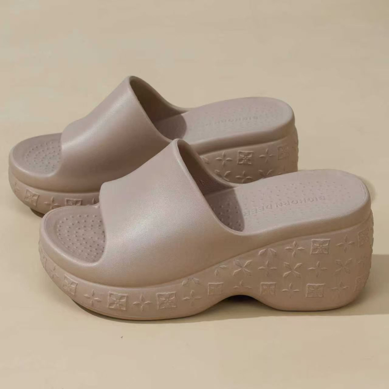 Ženske sandale s 8,0 cm visinom potpetice, ljeto, korejski stil mode, udobne, protuklizne, EVA pjena, s jednim remenom