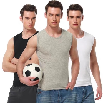 Muška bezrukšna veste sa širokim ramenima – lagani, prozračni osnovni komad, crna/bijela, sport