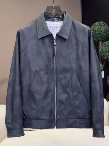Muška PU kožna jakna s ovratnikom, retro stil, jesen, casual s zatvaračem