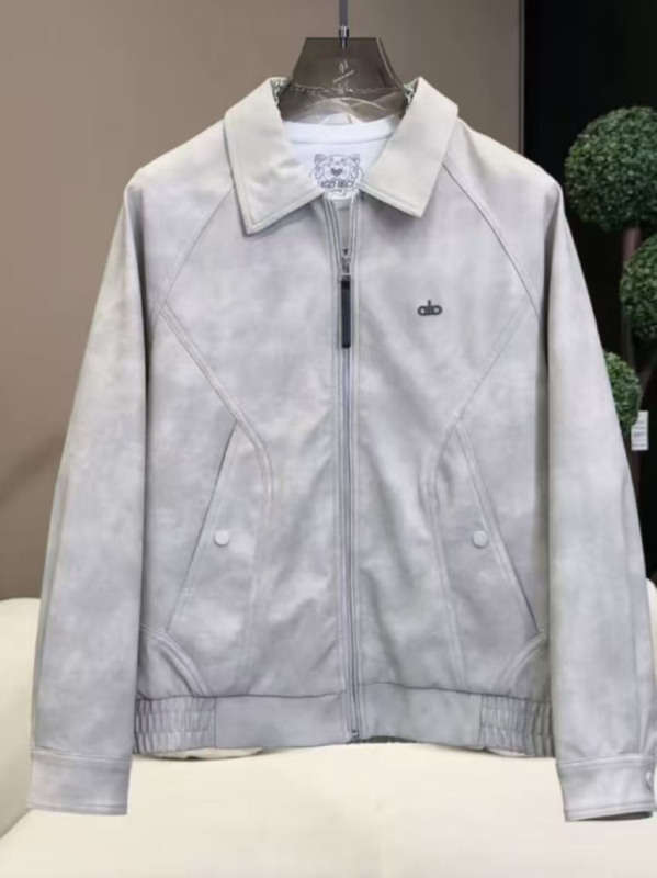 Muška PU kožna jakna s ovratnikom, retro stil, jesen, casual s zatvaračem